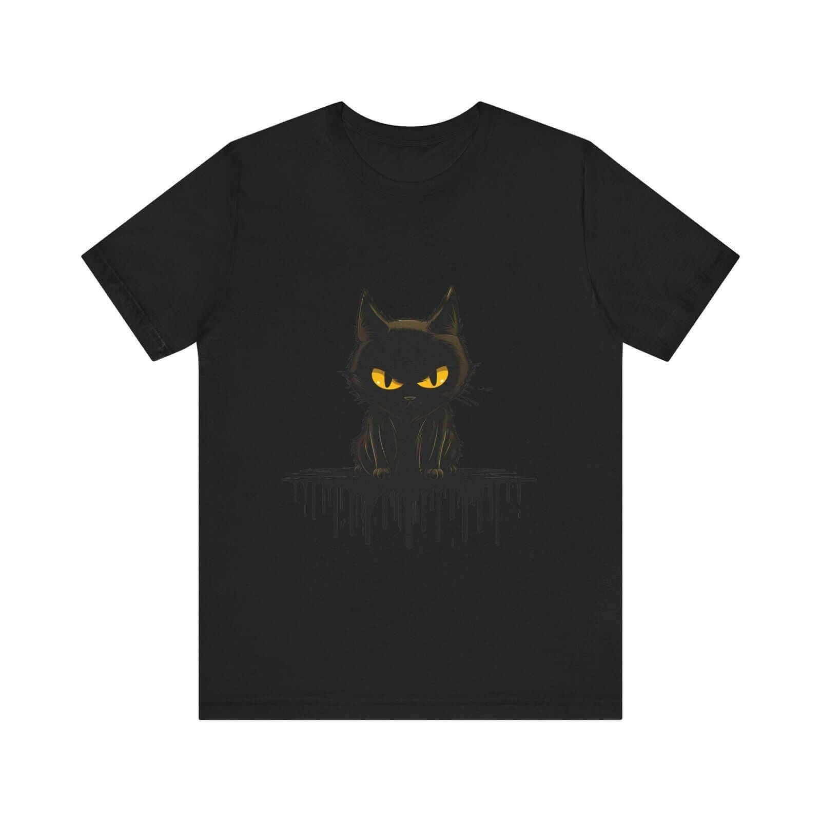 Black Cat Mystique T-Shirt with Unique Gothic Design