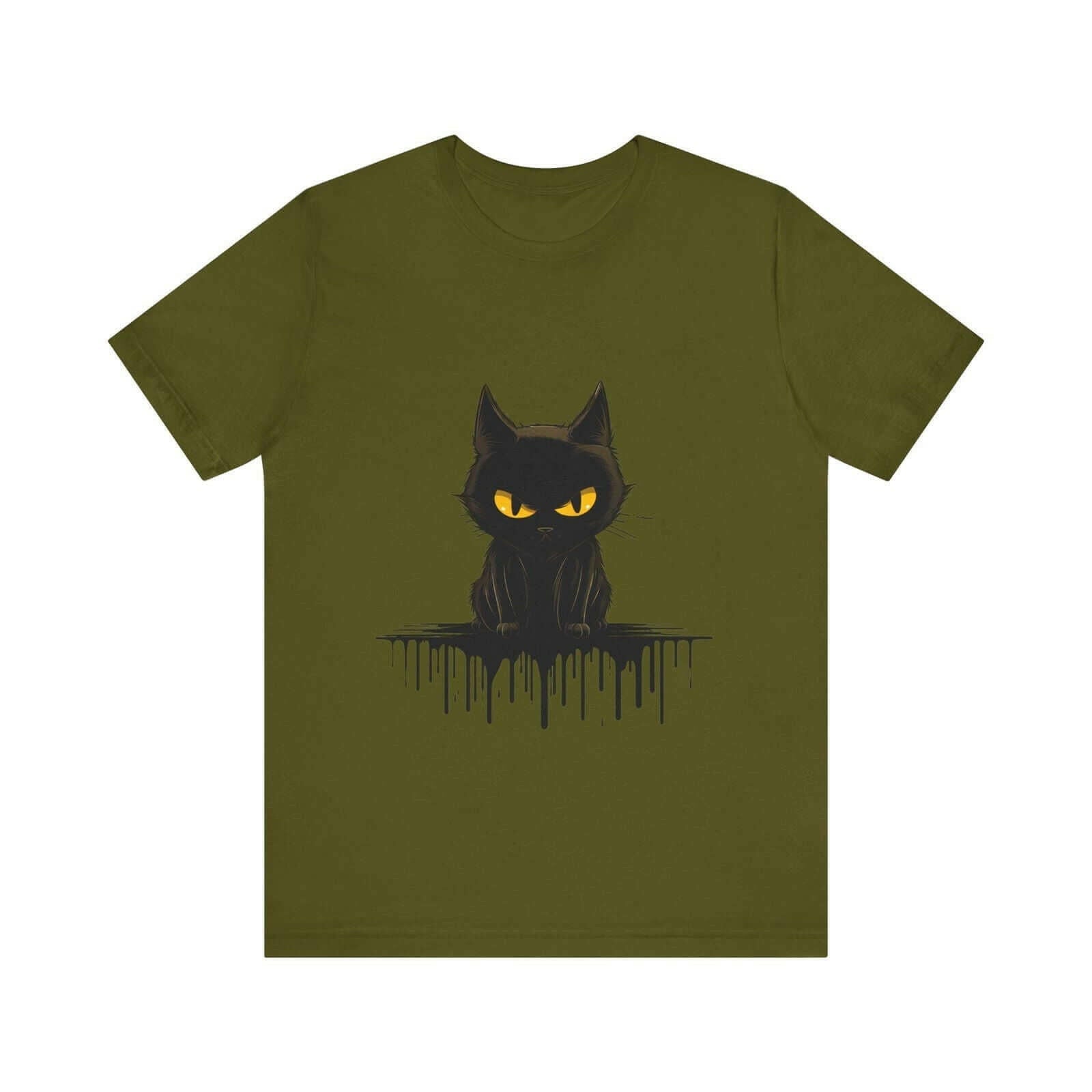 Black Cat Mystique T-Shirt with Unique Gothic Design