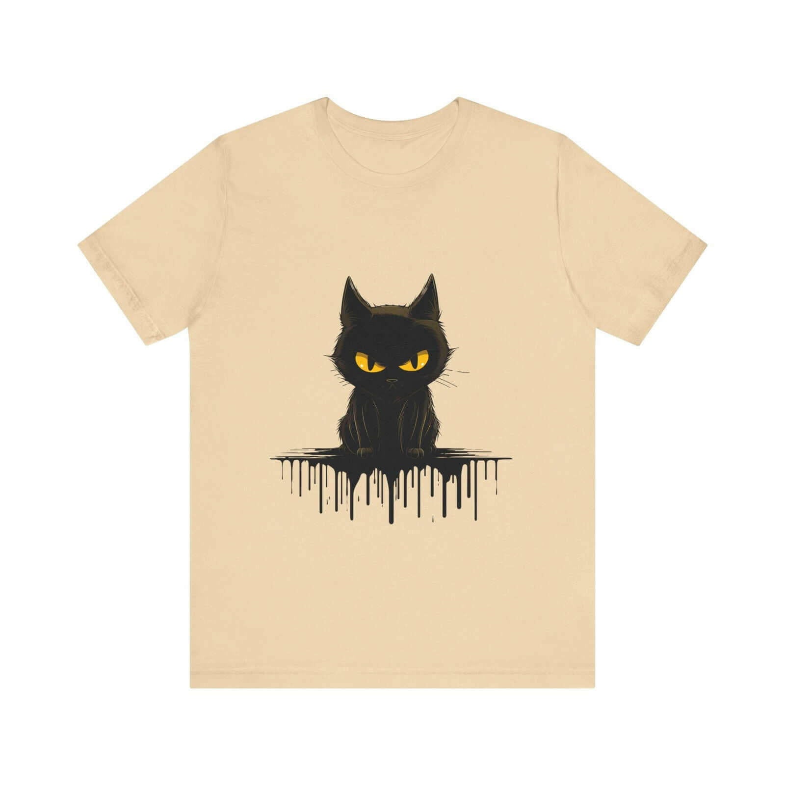 Black Cat Mystique T-Shirt with Unique Gothic Design