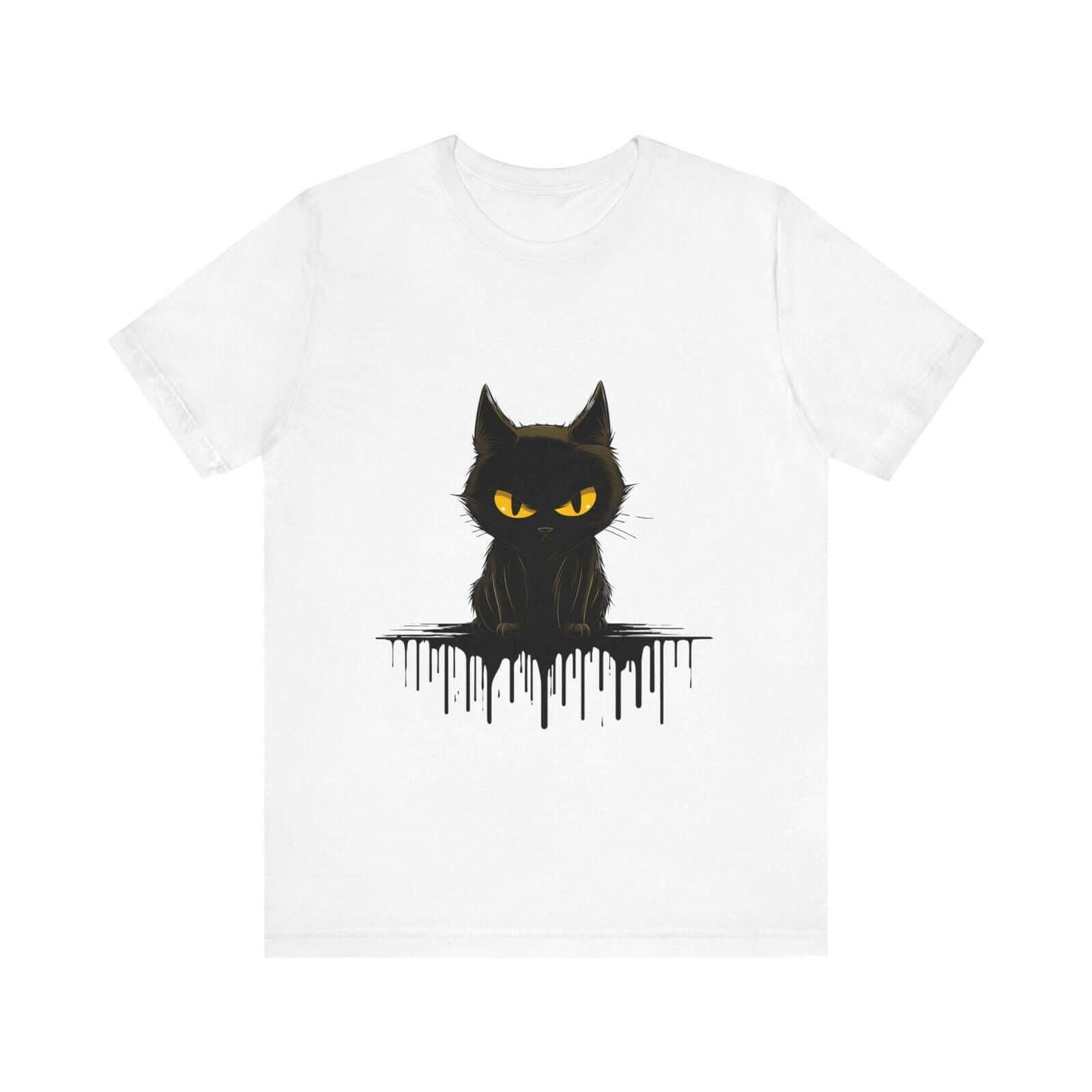 Black Cat Mystique T-Shirt with Unique Gothic Design