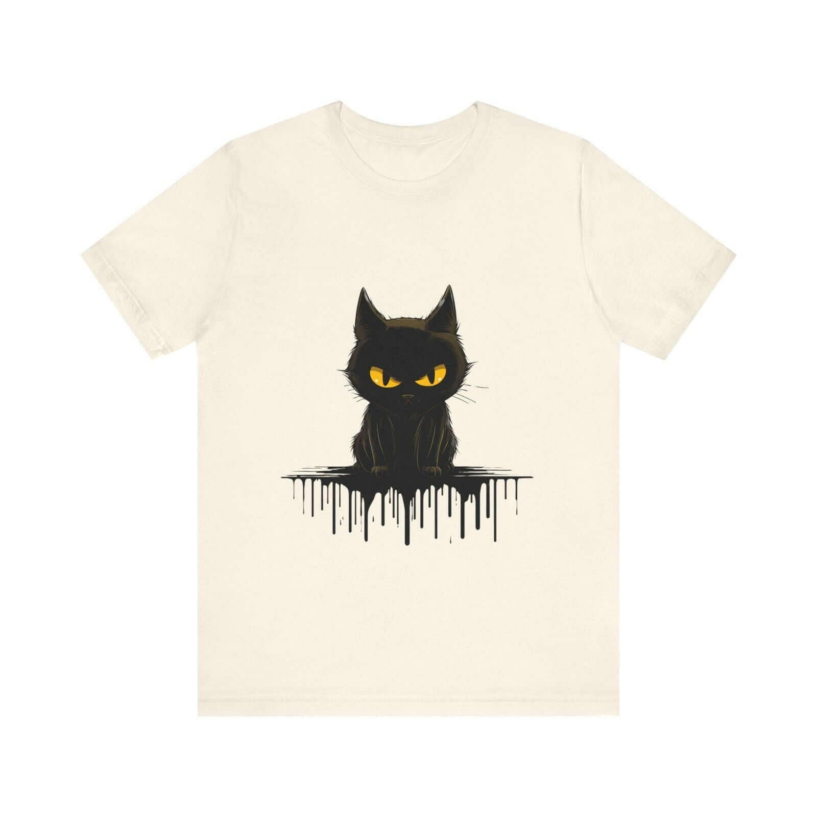 Black Cat Mystique T-Shirt with Unique Gothic Design