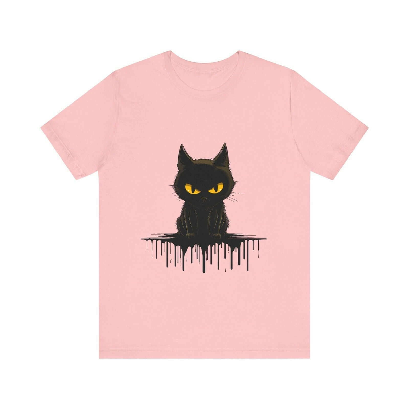 Black Cat Mystique T-Shirt with Unique Gothic Design