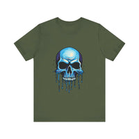 Thumbnail for Blue Dripping Skull T-Shirt for Bold Self-Expression and Artistic Style