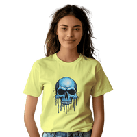 Thumbnail for Blue Dripping Skull T-Shirt for Bold Self-Expression and Artistic Style