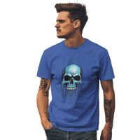 Thumbnail for Blue Dripping Skull T-Shirt for Bold Self-Expression and Artistic Style True Royal