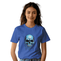 Thumbnail for Blue Dripping Skull T-Shirt for Bold Self-Expression and Artistic Style