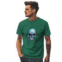 Thumbnail for Blue Dripping Skull T-Shirt for Bold Self-Expression and Artistic Style Kelly