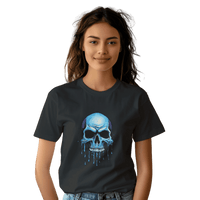 Thumbnail for Blue Dripping Skull T-Shirt for Bold Self-Expression and Artistic Style