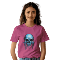 Thumbnail for Blue Dripping Skull T-Shirt for Bold Self-Expression and Artistic Style