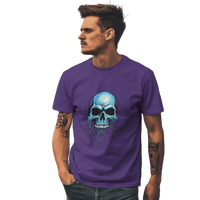 Thumbnail for Blue Dripping Skull T-Shirt for Bold Self-Expression and Artistic Style Team Purple