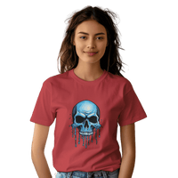 Thumbnail for Blue Dripping Skull T-Shirt for Bold Self-Expression and Artistic Style