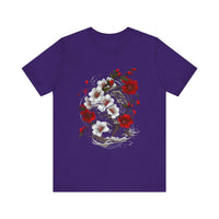 Thumbnail for Elegant Japanese Flowers T-Shirt with Stunning Blossom Design