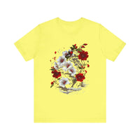 Thumbnail for Elegant Japanese Flowers T-Shirt with Stunning Blossom Design