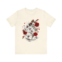 Thumbnail for Elegant Japanese Flowers T-Shirt with Stunning Blossom Design