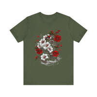 Thumbnail for Elegant Japanese Flowers T-Shirt with Stunning Blossom Design