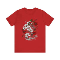 Thumbnail for Elegant Japanese Flowers T-Shirt with Stunning Blossom Design