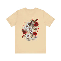 Thumbnail for Elegant Japanese Flowers T-Shirt with Stunning Blossom Design