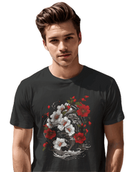 Thumbnail for Elegant Japanese Flowers T-Shirt with Stunning Blossom Design