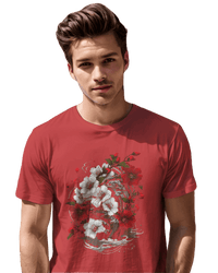 Thumbnail for Elegant Japanese Flowers T-Shirt with Stunning Blossom Design