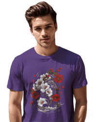 Thumbnail for Elegant Japanese Flowers T-Shirt with Stunning Blossom Design