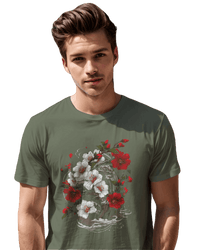 Thumbnail for Elegant Japanese Flowers T-Shirt with Stunning Blossom Design