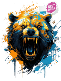 Thumbnail for Fierce Bear Crewneck Sweatshirt: Bold Artistry Meets Comfort