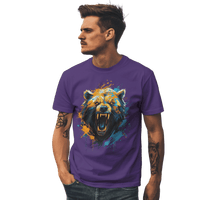 Thumbnail for Fierce Bear Unisex T-Shirt - Make a Bold Style Statement Team Purple