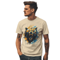 Thumbnail for Fierce Bear Unisex T-Shirt - Make a Bold Style Statement Soft Cream