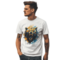 Thumbnail for Fierce Bear Unisex T-Shirt - Make a Bold Style Statement White