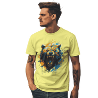 Thumbnail for Fierce Bear Unisex T-Shirt - Make a Bold Style Statement Yellow