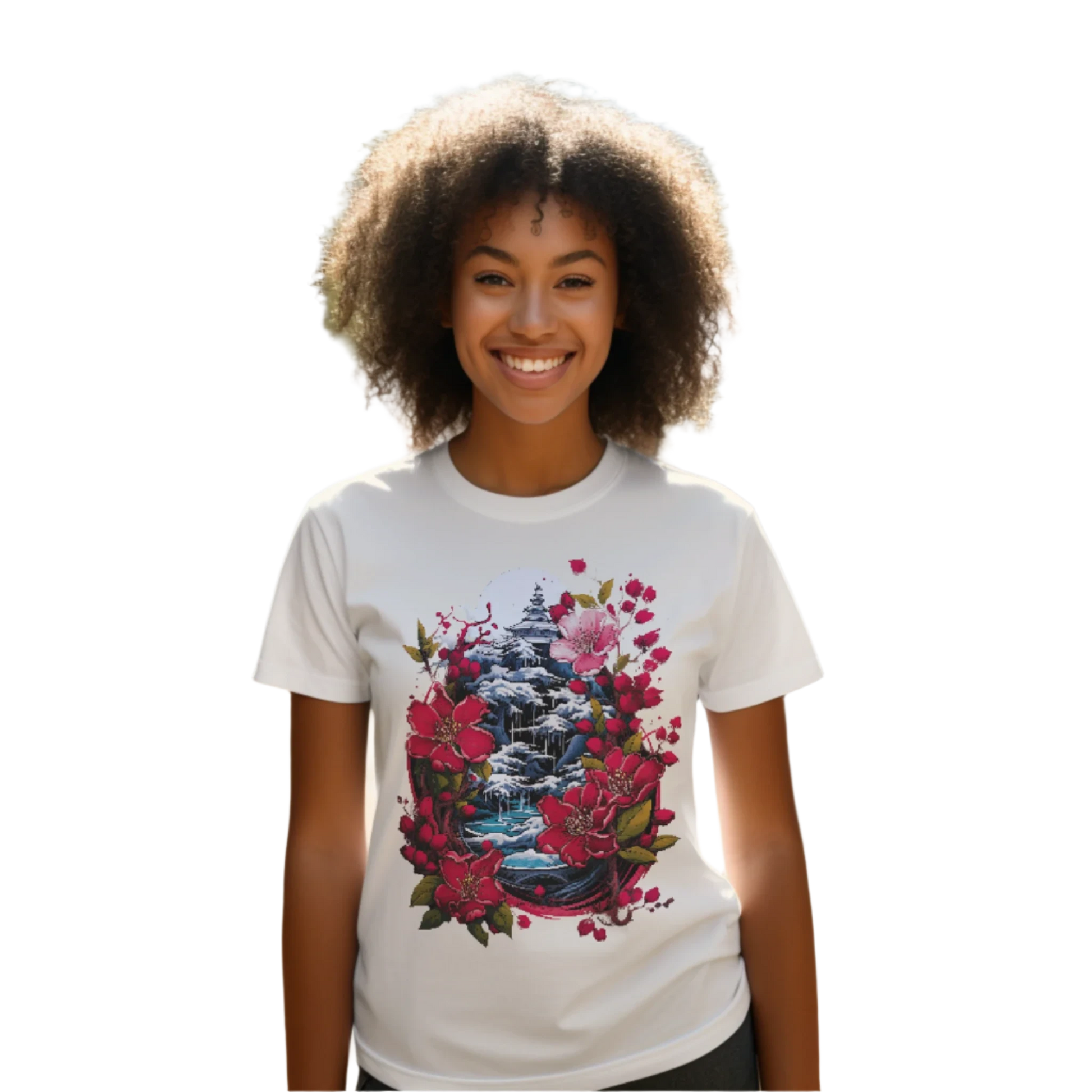 Japanese Dream T-Shirt for Serene Landscapes and Majestic Temples Natural