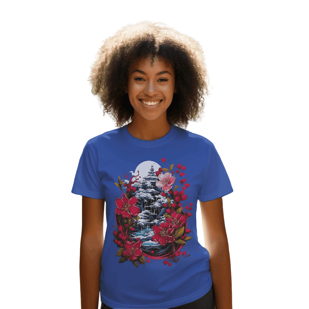 Japanese Dream T-Shirt for Serene Landscapes and Majestic Temples True Royal