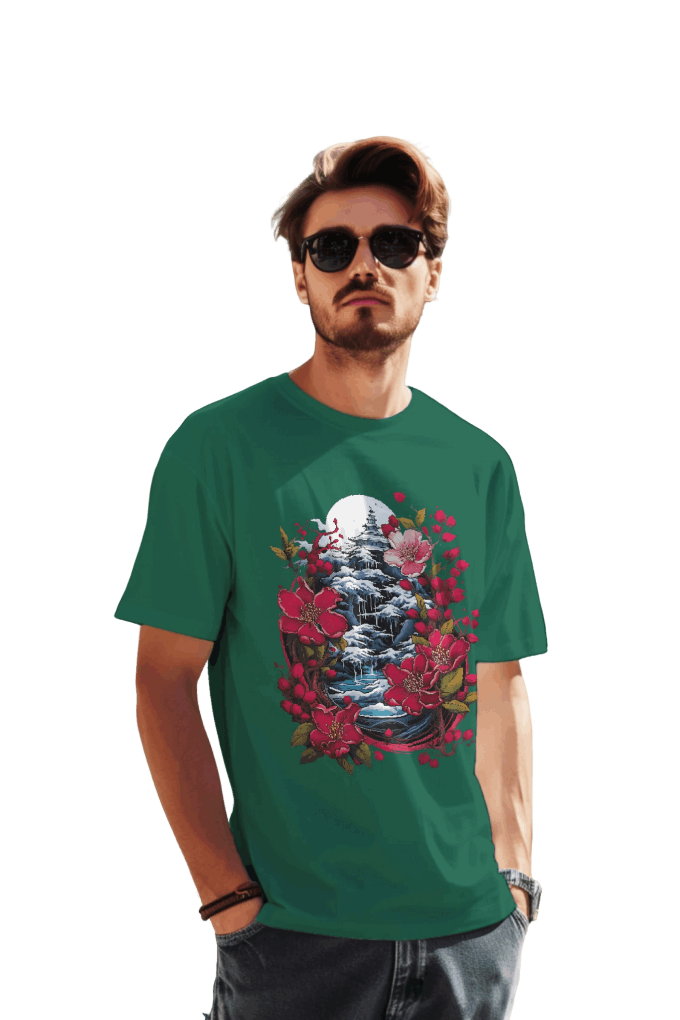 Japanese Dream T-Shirt for Serene Landscapes and Majestic Temples