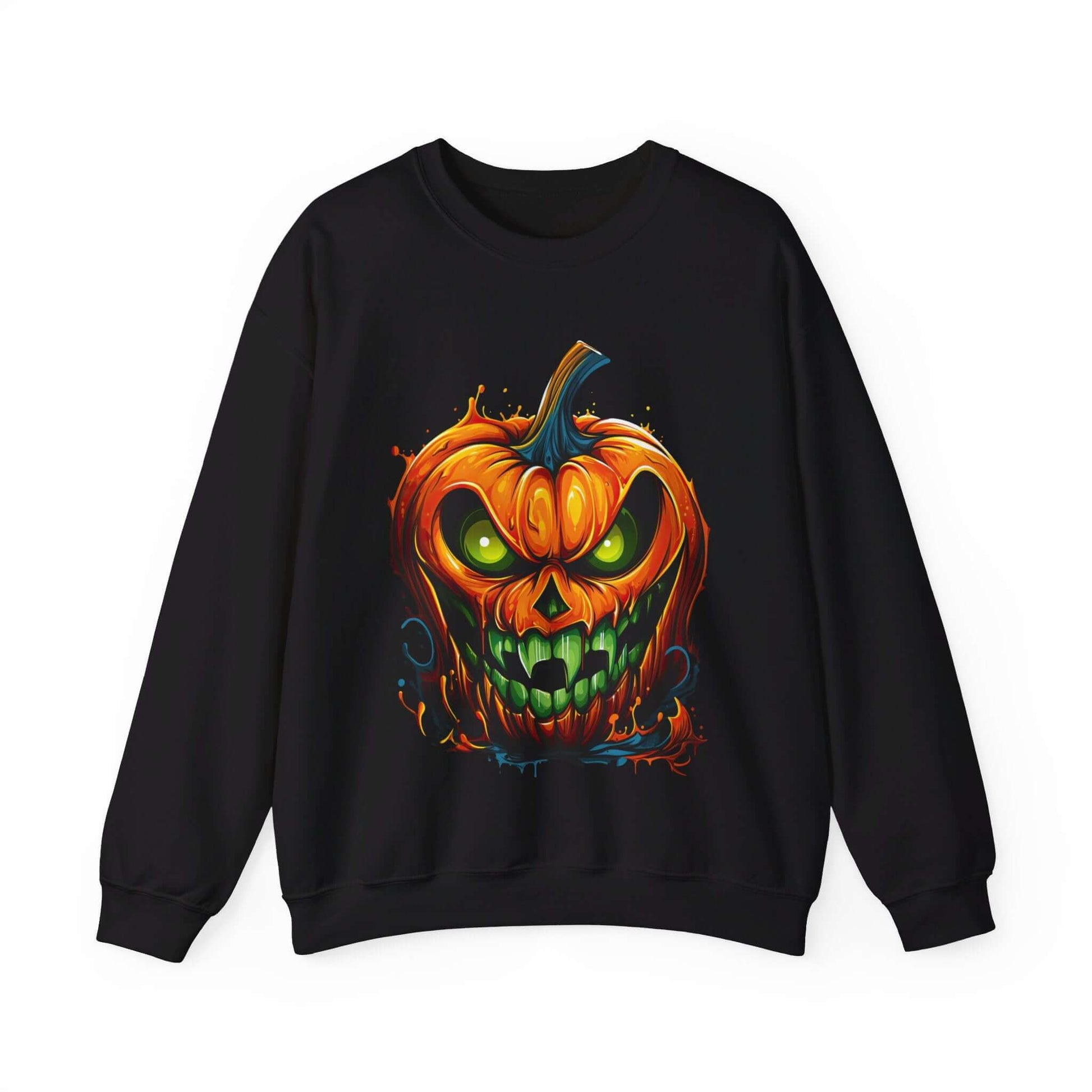 Menacing Halloween Pumpkin Sweatshirt for Fun and Whimsy