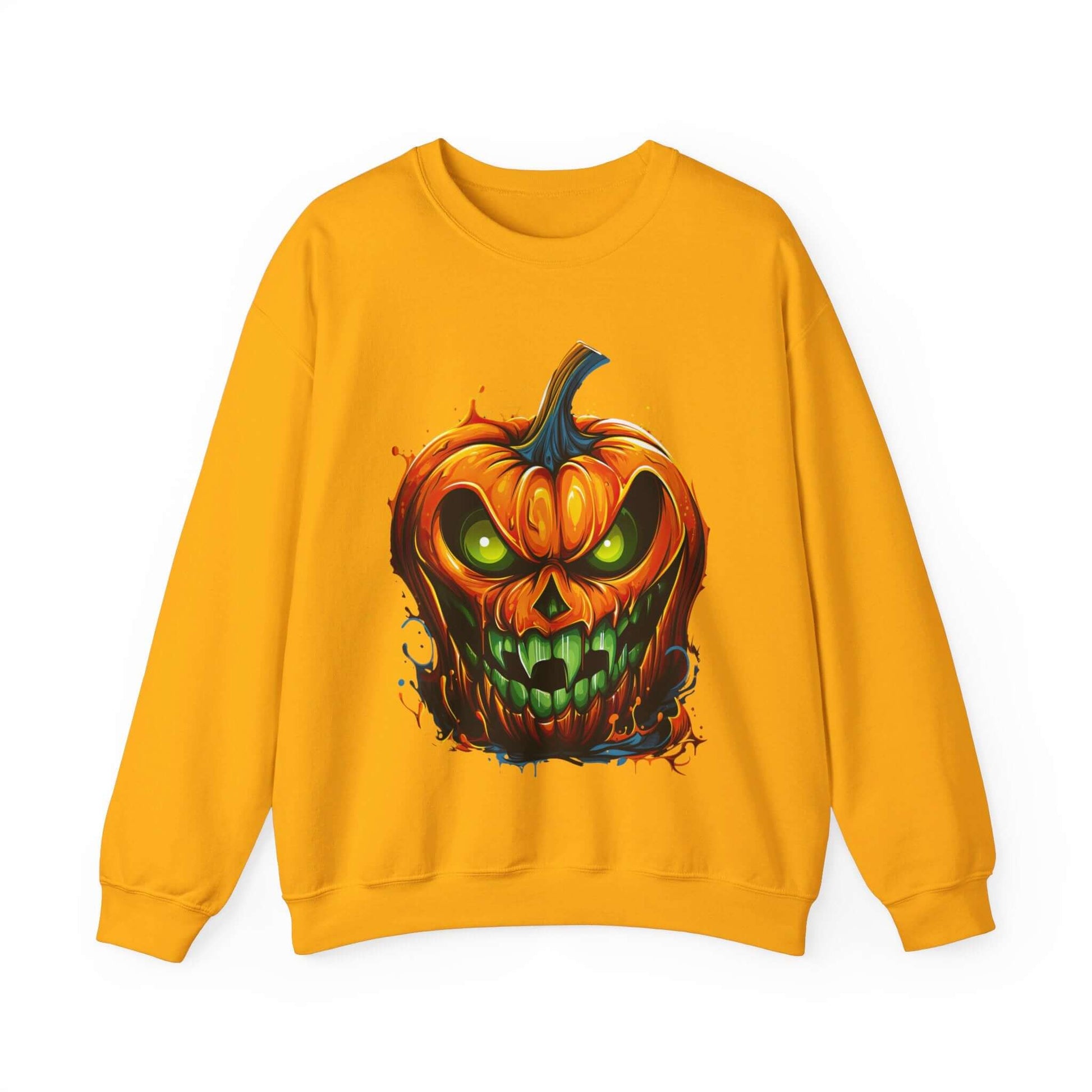 Menacing Halloween Pumpkin Sweatshirt for Fun and Whimsy