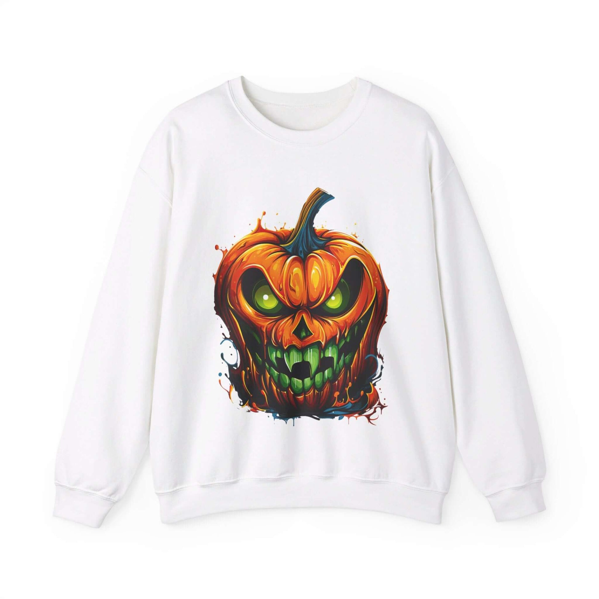 Menacing Halloween Pumpkin Sweatshirt for Fun and Whimsy