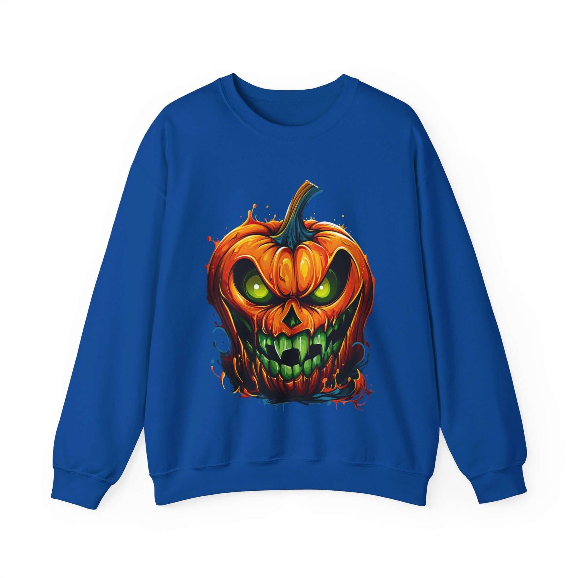 Menacing Halloween Pumpkin Sweatshirt for Fun and Whimsy