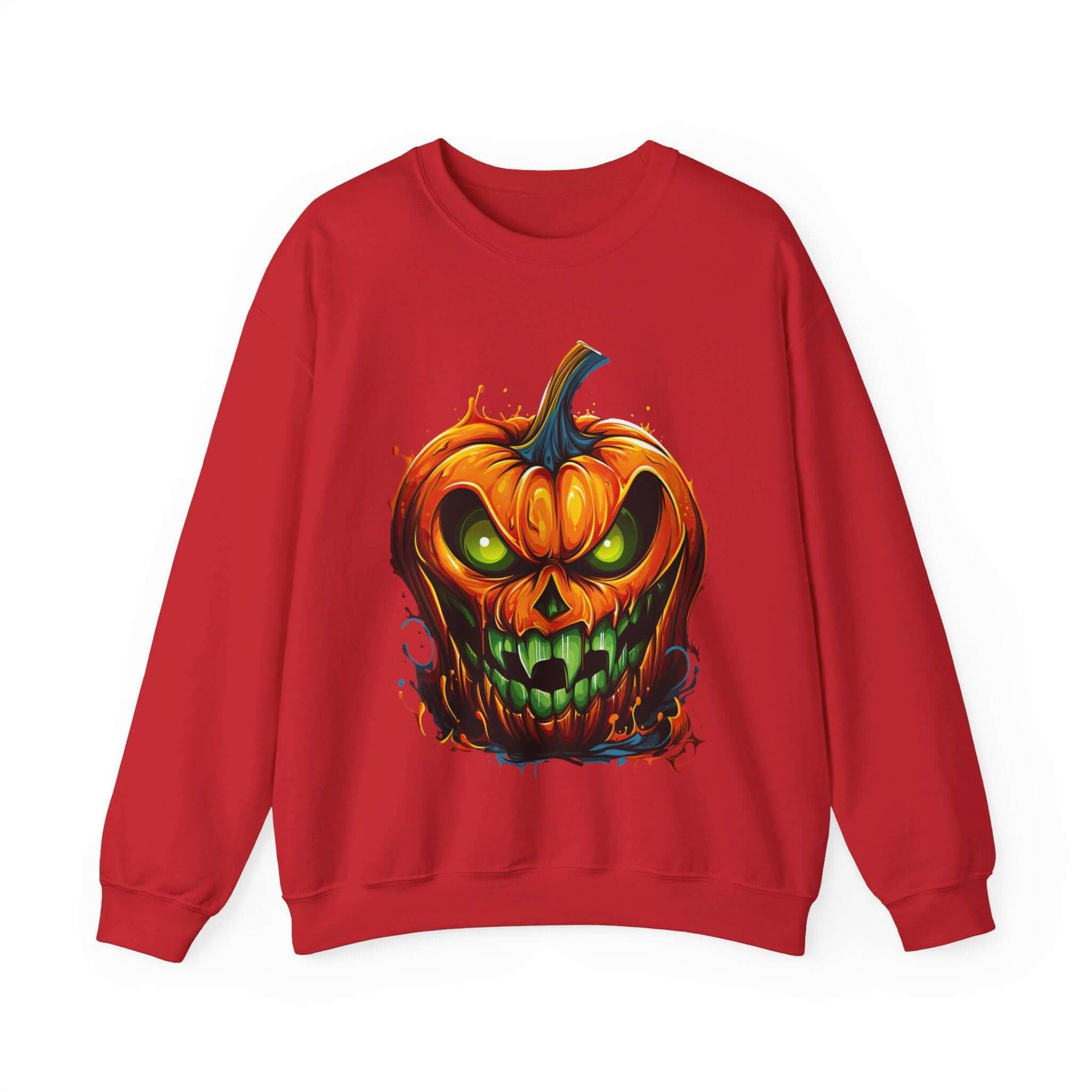 Menacing Halloween Pumpkin Sweatshirt for Fun and Whimsy