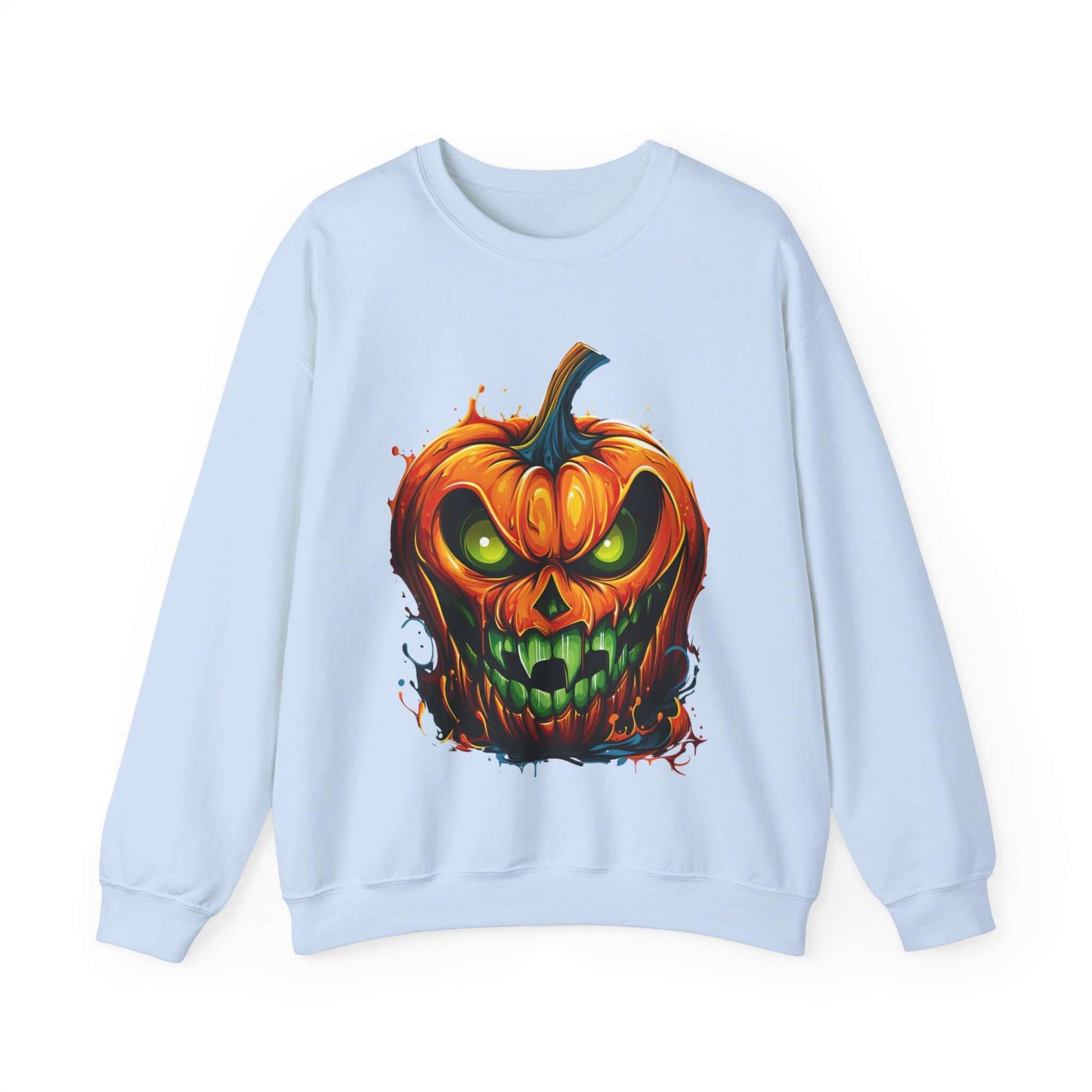 Menacing Halloween Pumpkin Sweatshirt for Fun and Whimsy