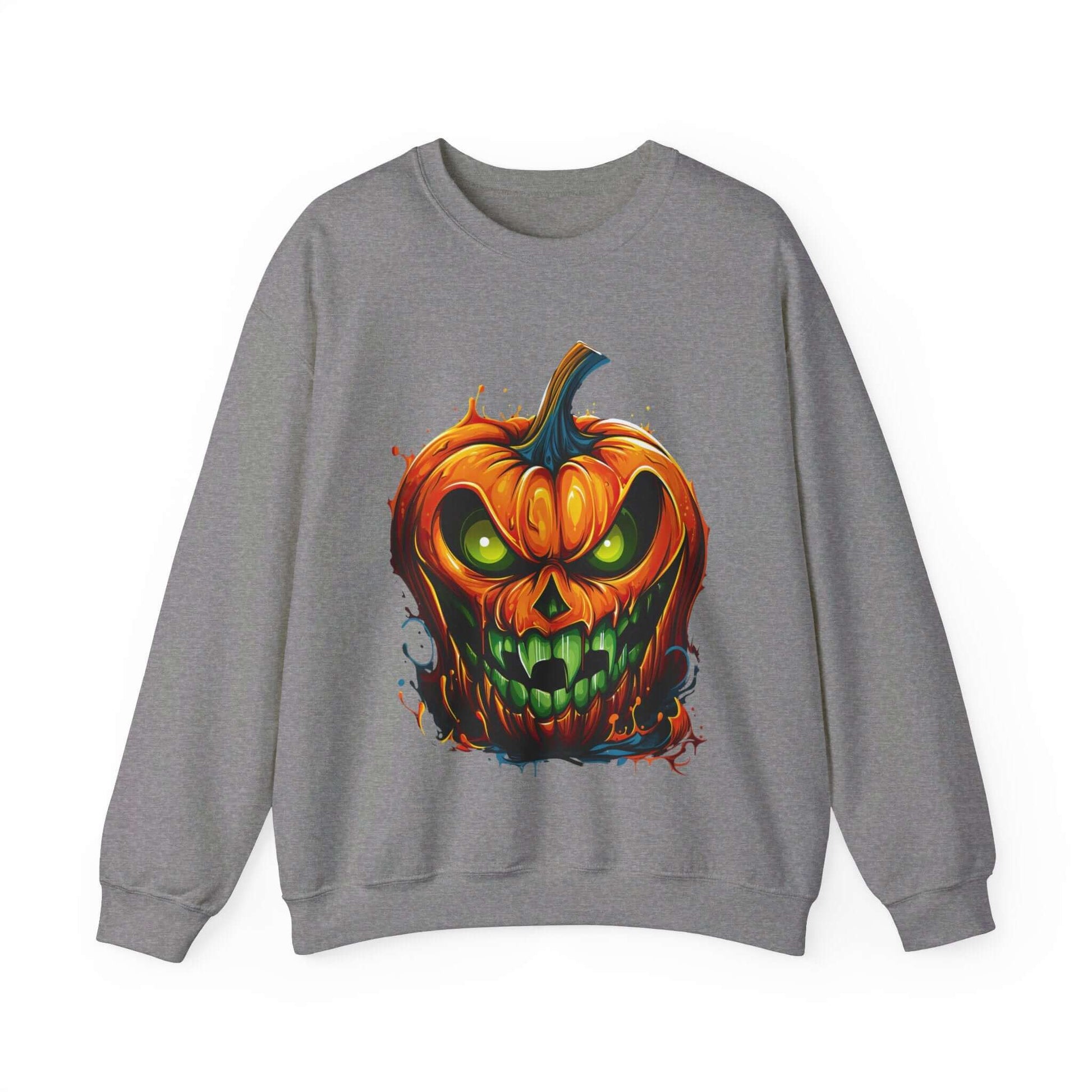 Menacing Halloween Pumpkin Sweatshirt for Fun and Whimsy