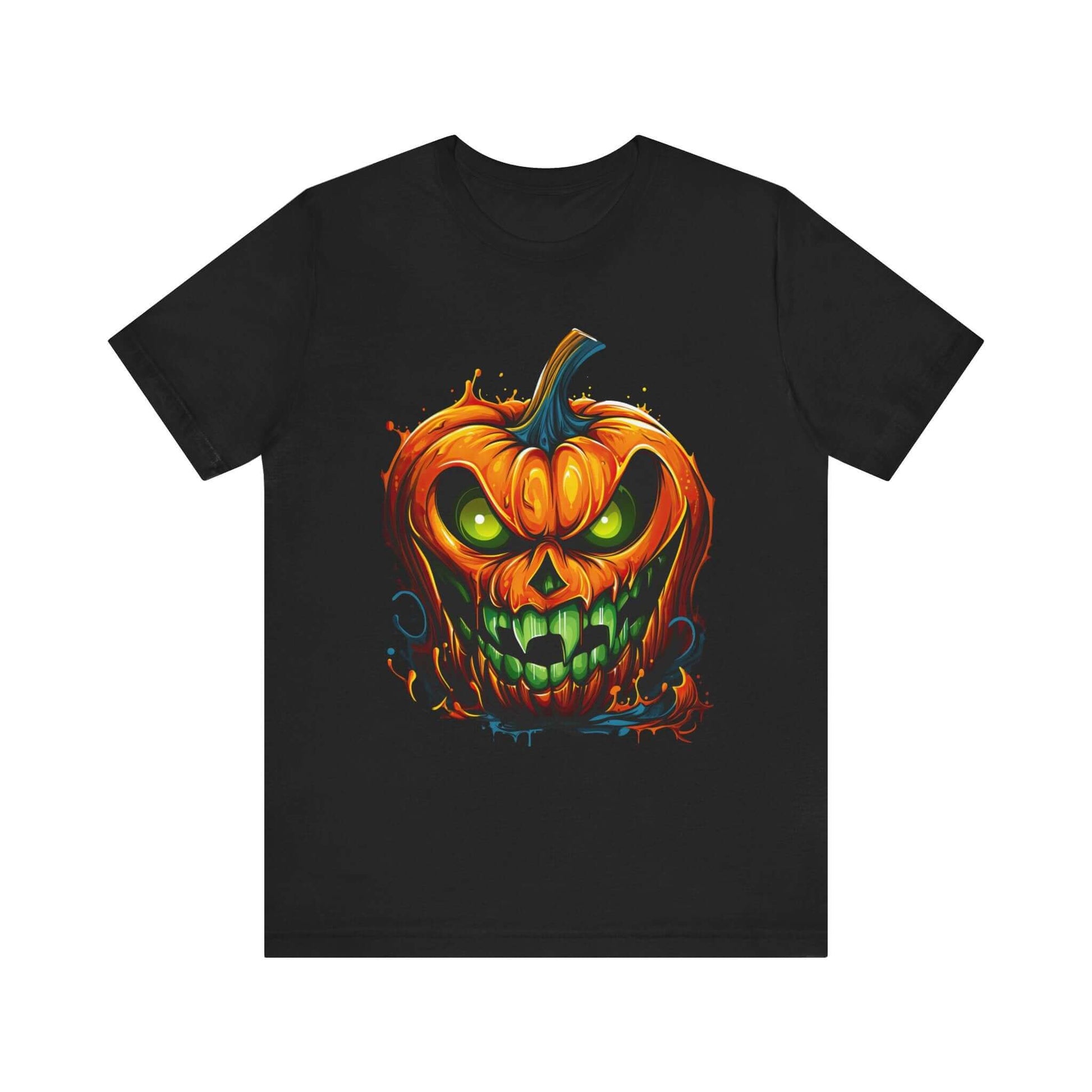 Menacing Halloween Pumpkin T-Shirt for a Spooktacular Statement