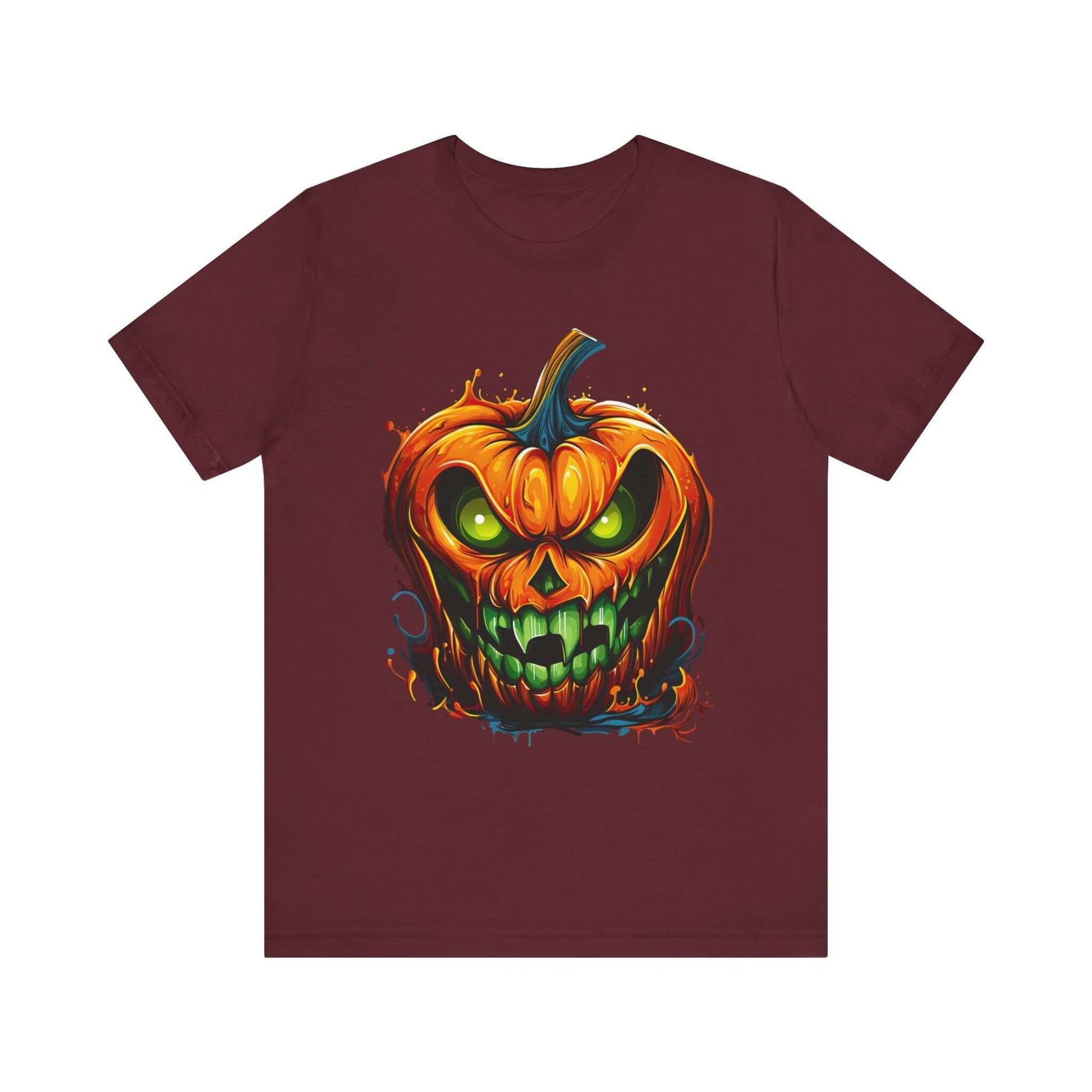 Menacing Halloween Pumpkin T-Shirt for a Spooktacular Statement