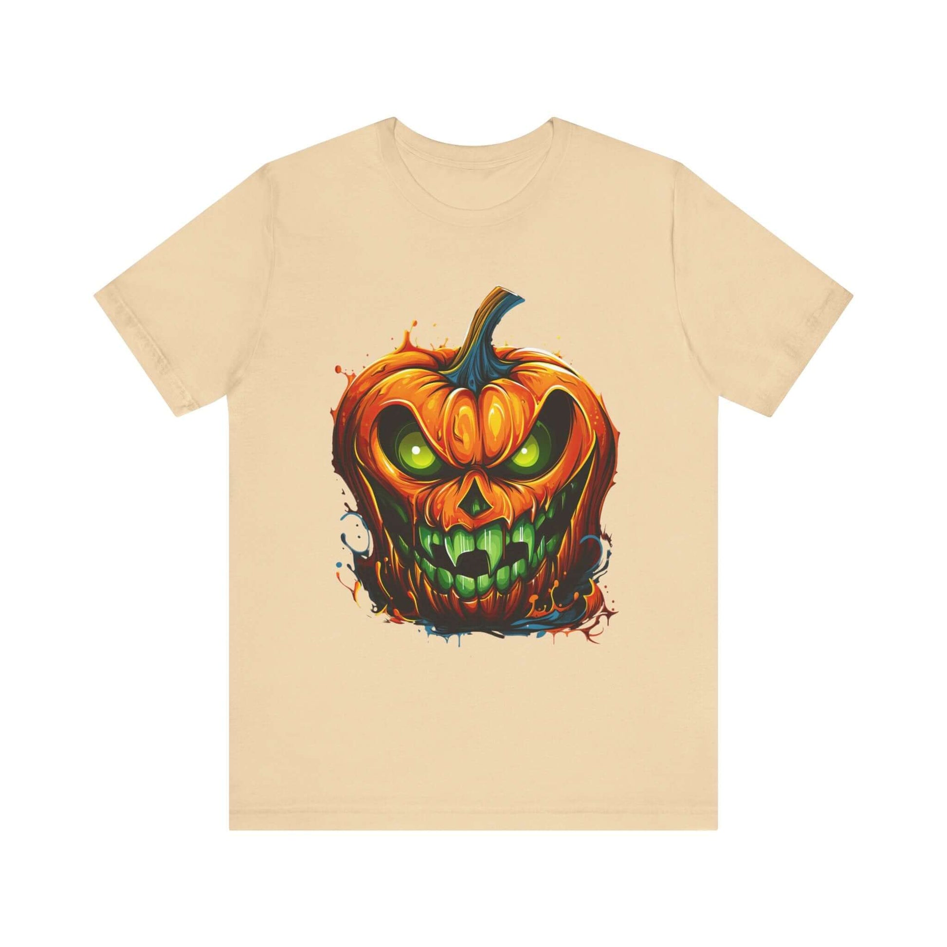 Menacing Halloween Pumpkin T-Shirt for a Spooktacular Statement