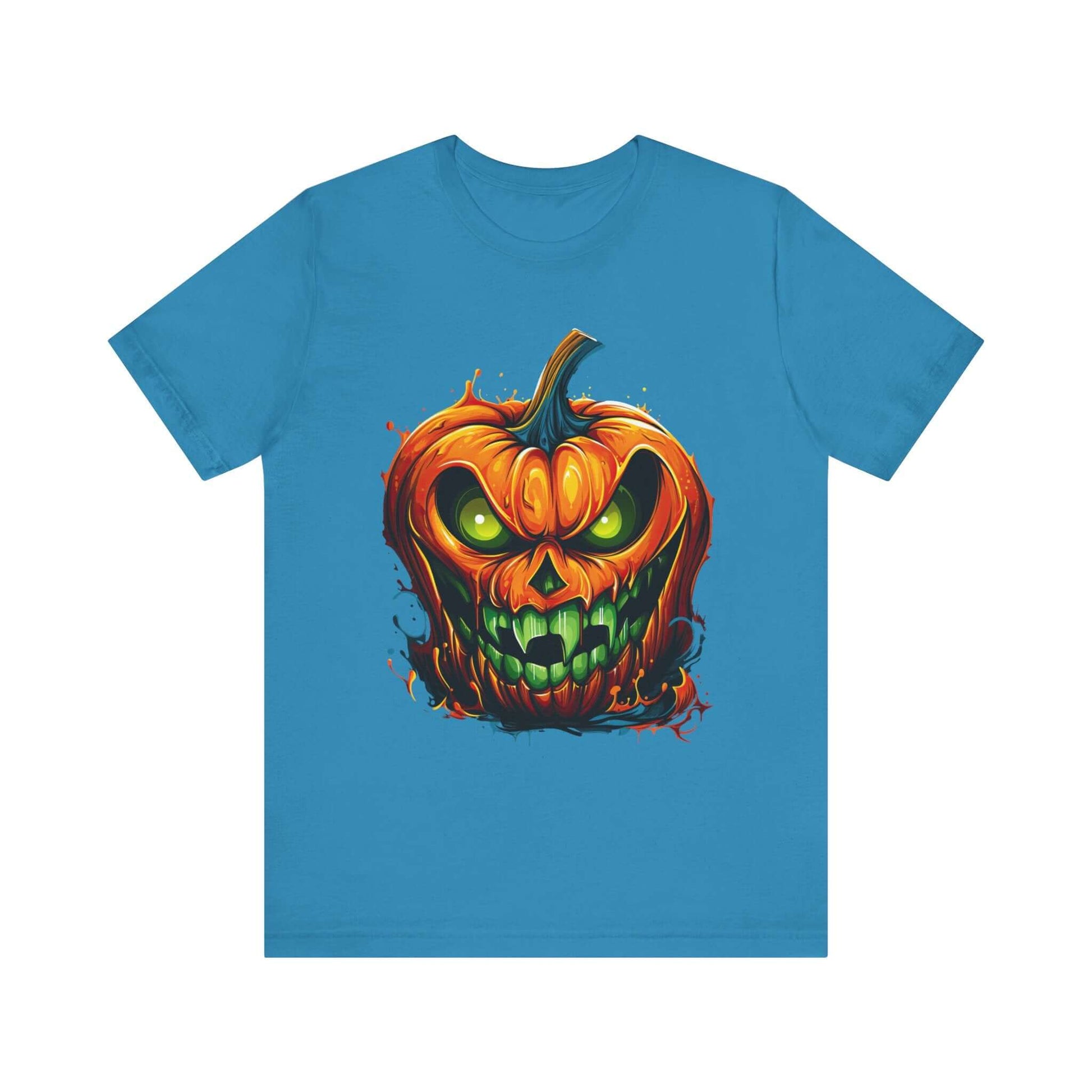 Menacing Halloween Pumpkin T-Shirt for a Spooktacular Statement