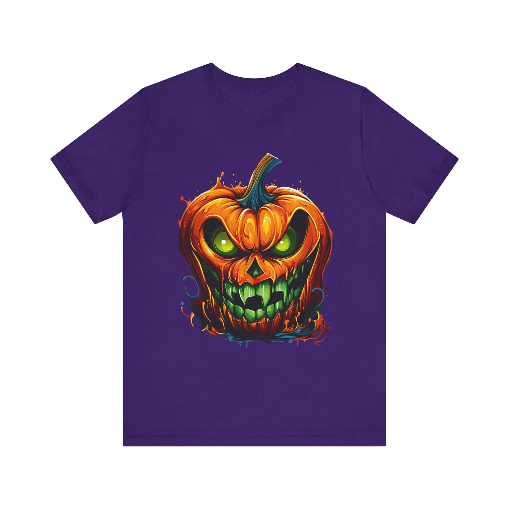 Menacing Halloween Pumpkin T-Shirt for a Spooktacular Statement