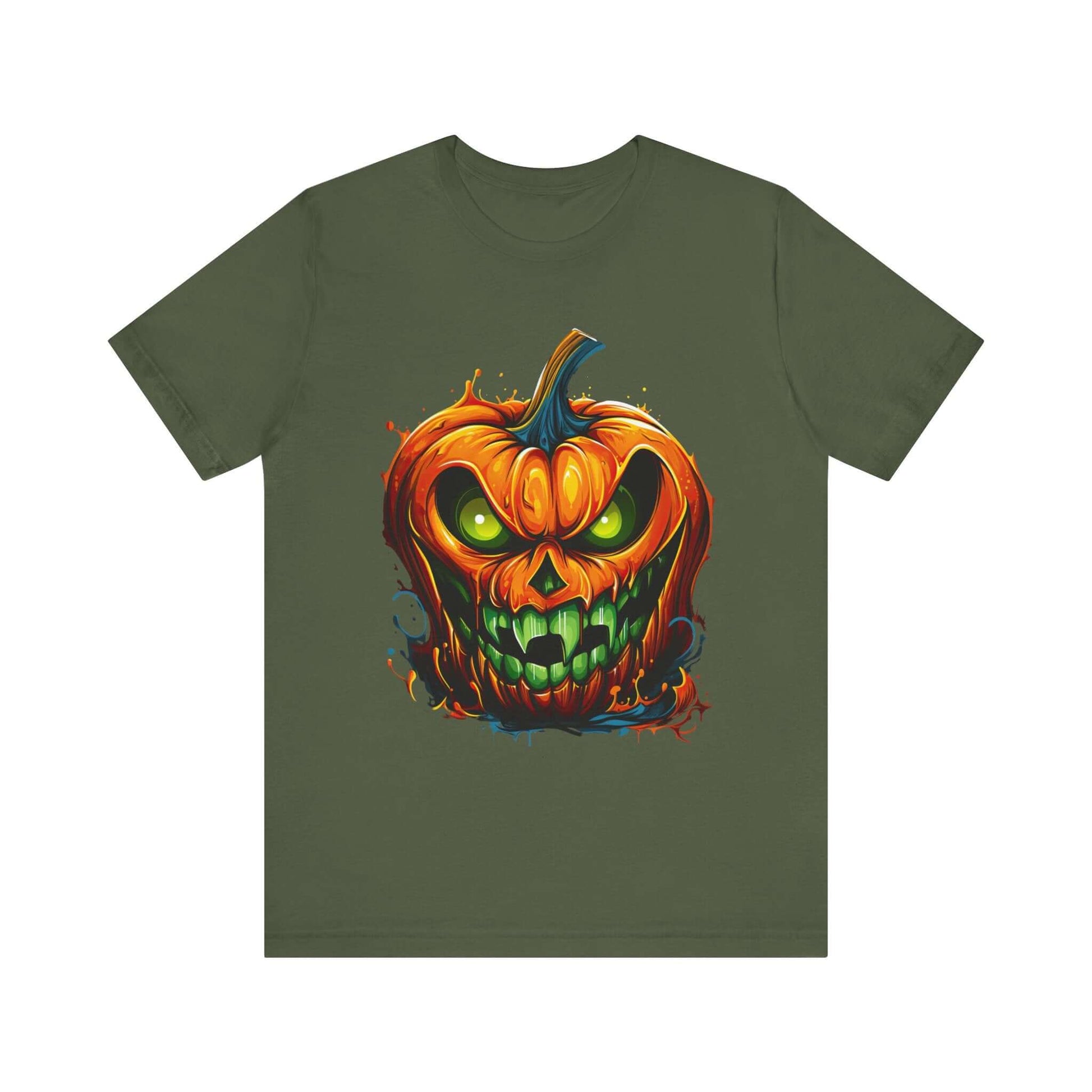 Menacing Halloween Pumpkin T-Shirt for a Spooktacular Statement