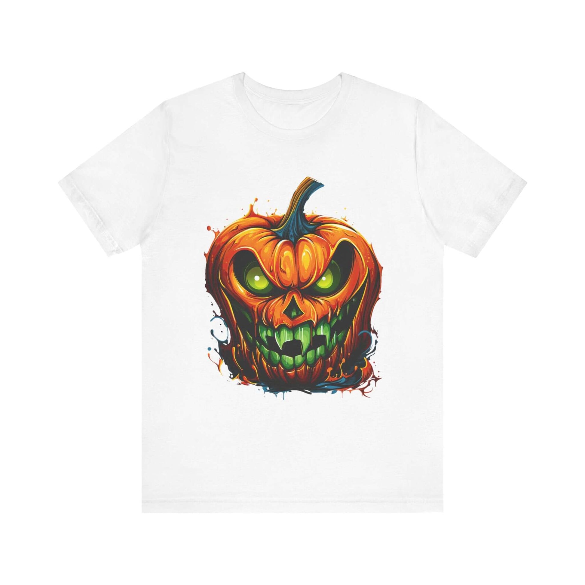 Menacing Halloween Pumpkin T-Shirt for a Spooktacular Statement