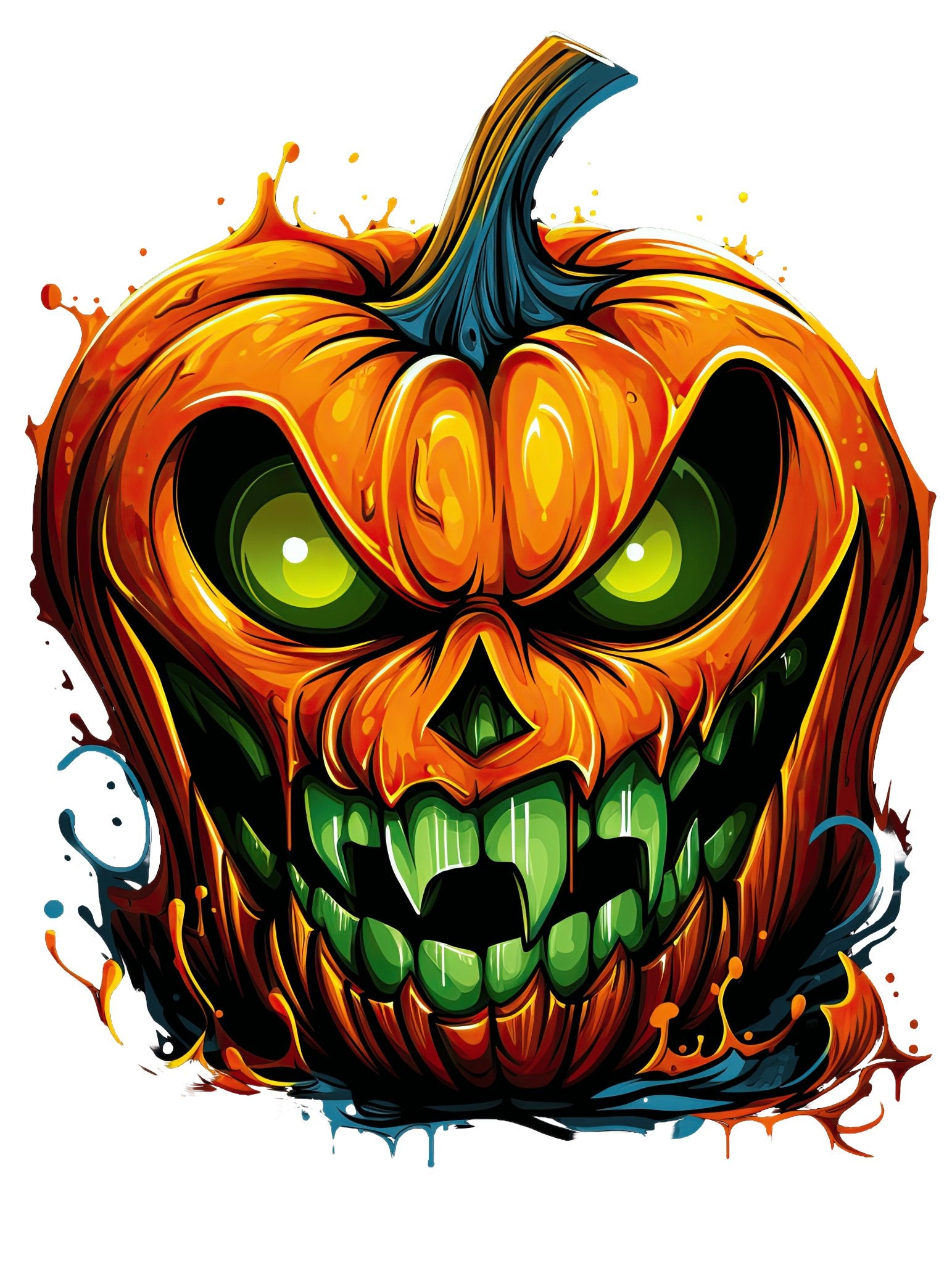 Menacing Halloween Pumpkin T-Shirt for a Spooktacular Statement