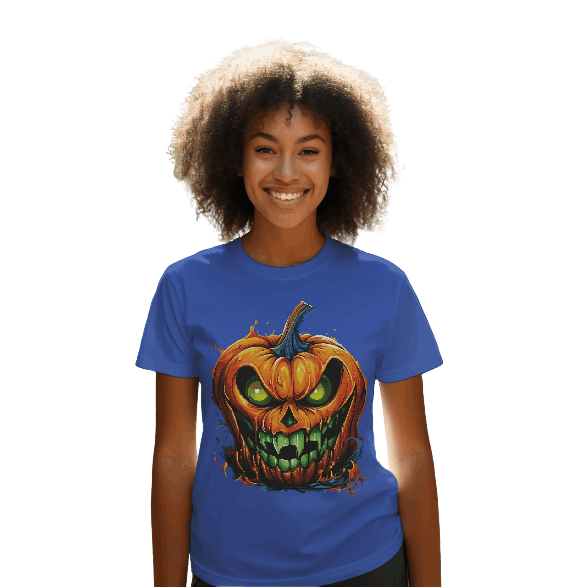 Menacing Halloween Pumpkin T-Shirt for a Spooktacular Statement