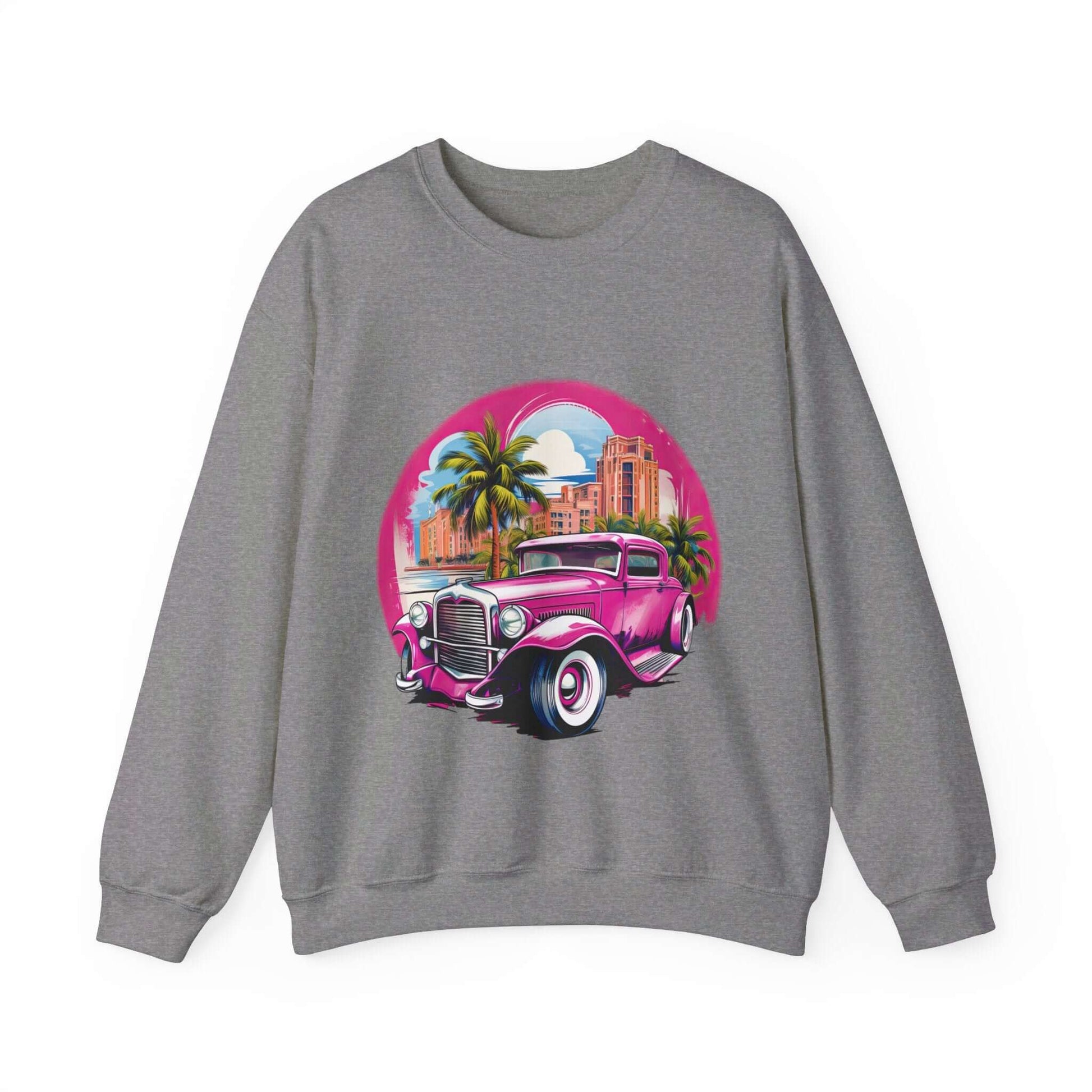 Pink Hot Rod Crewneck Sweatshirt for a Stylish Wardrobe Upgrade